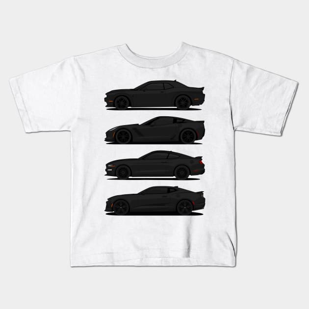 AMERICAN MUSCLE Kids T-Shirt by VENZ0LIC